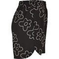 Black - Side - Urban Classics Womens-Ladies Viscose All-Over Print Resort Shorts