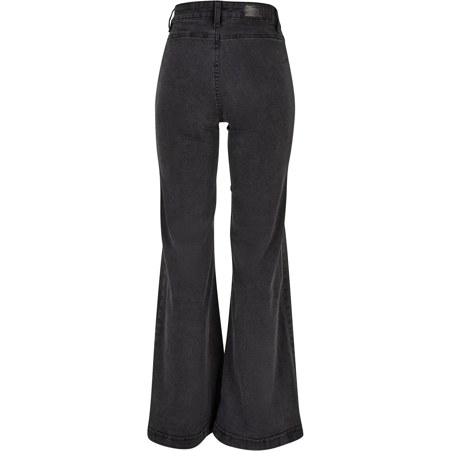 Black Wash - Back - Urban Classics Womens-Ladies Denim Vintage Flared Jeans