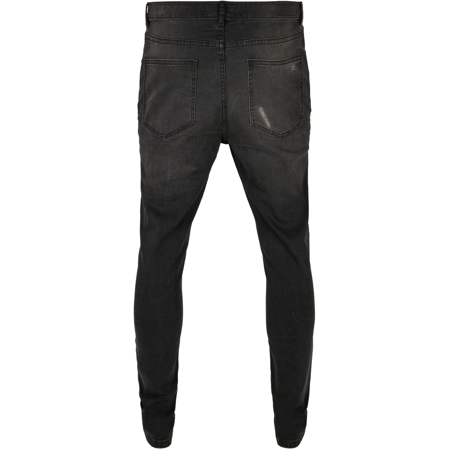 Black - Back - Urban Classics Mens Heavy Destroyed Slim Jeans
