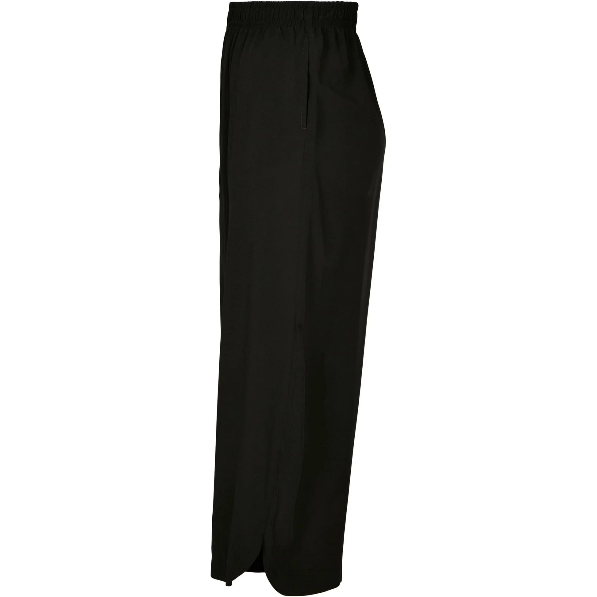 Black - Side - Urban Classics Womens-Ladies Viscose Wide Leg Culottes