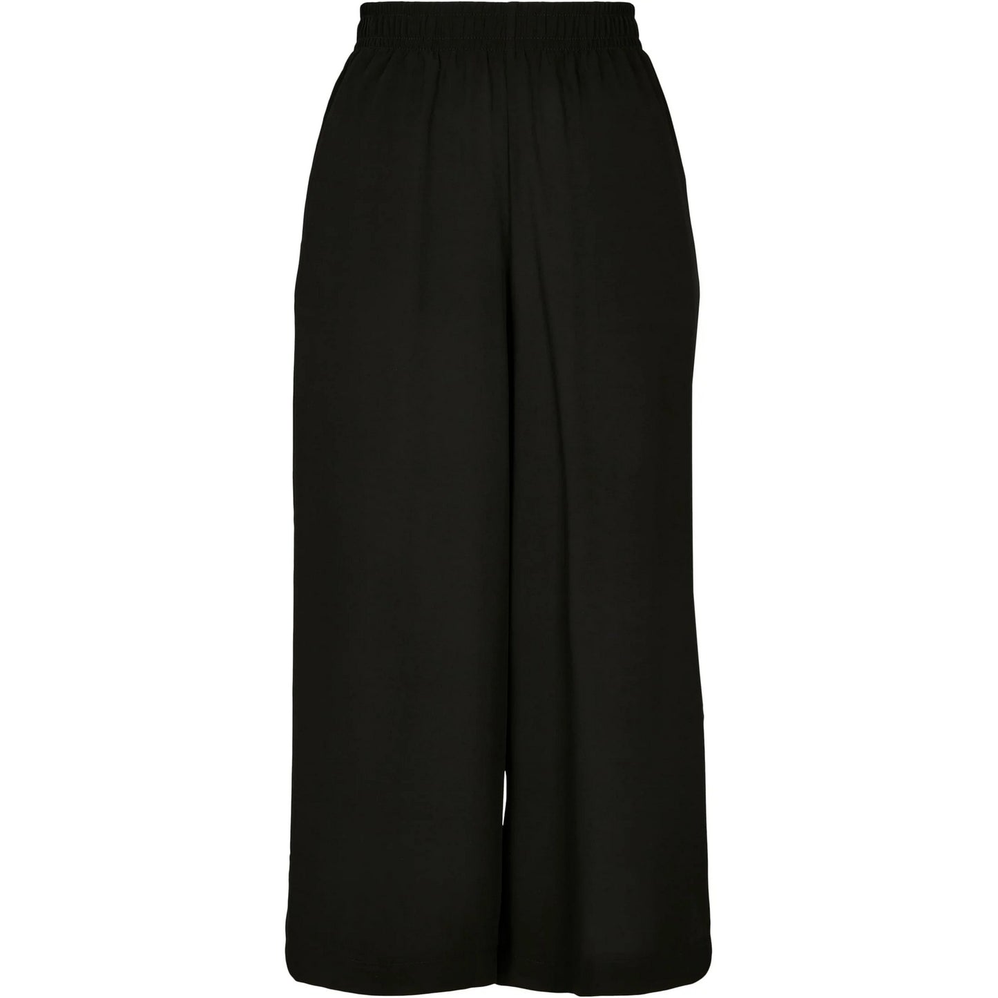 Black - Front - Urban Classics Womens-Ladies Viscose Wide Leg Culottes