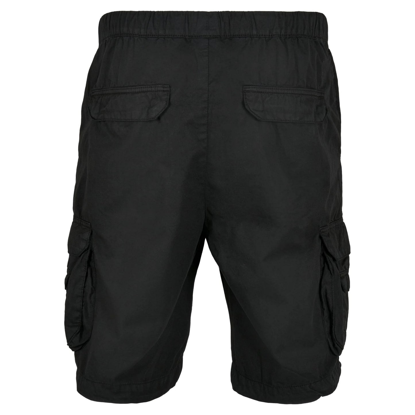 Black - Back - Urban Classics Mens Double Pocket Cargo Shorts