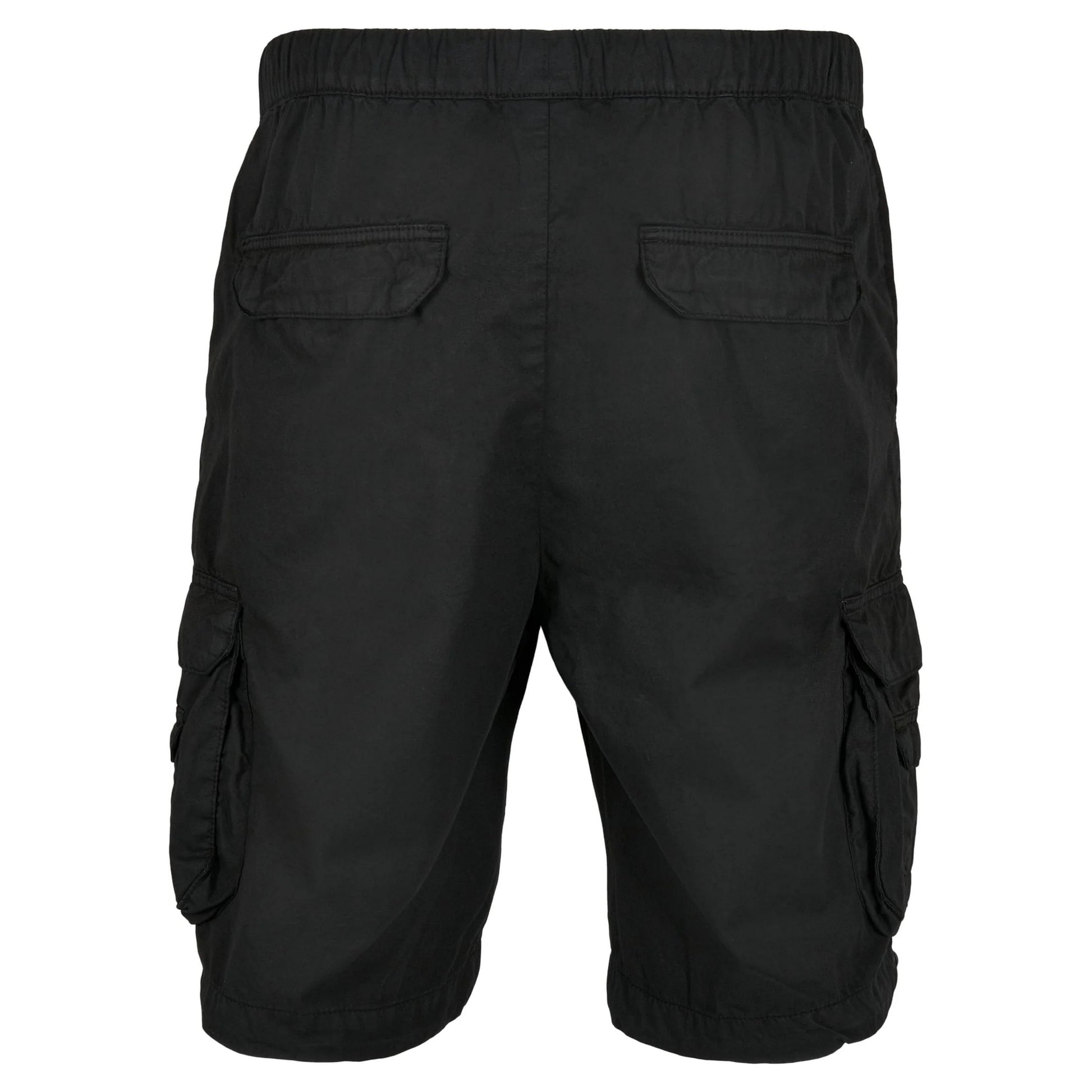 Black - Back - Urban Classics Mens Double Pocket Cargo Shorts
