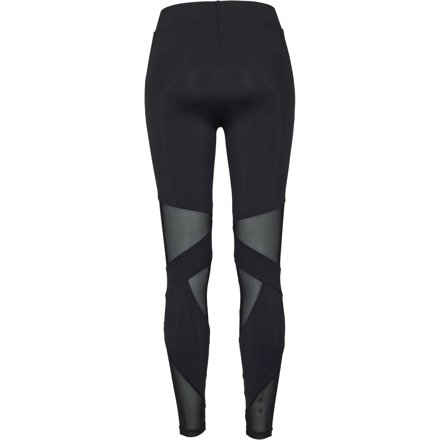 Black - Back - Urban Classics Womens-Ladies Tech Mesh Triangle Leggings