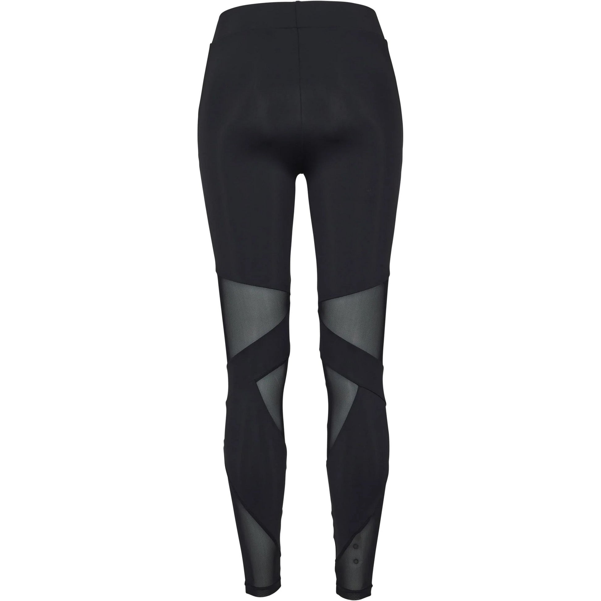 Black - Back - Urban Classics Womens-Ladies Tech Mesh Triangle Leggings