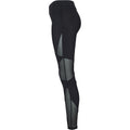 Black - Side - Urban Classics Womens-Ladies Tech Mesh Triangle Leggings