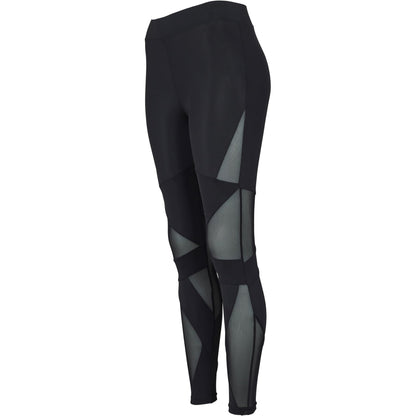 Black - Pack Shot - Urban Classics Womens-Ladies Tech Mesh Triangle Leggings