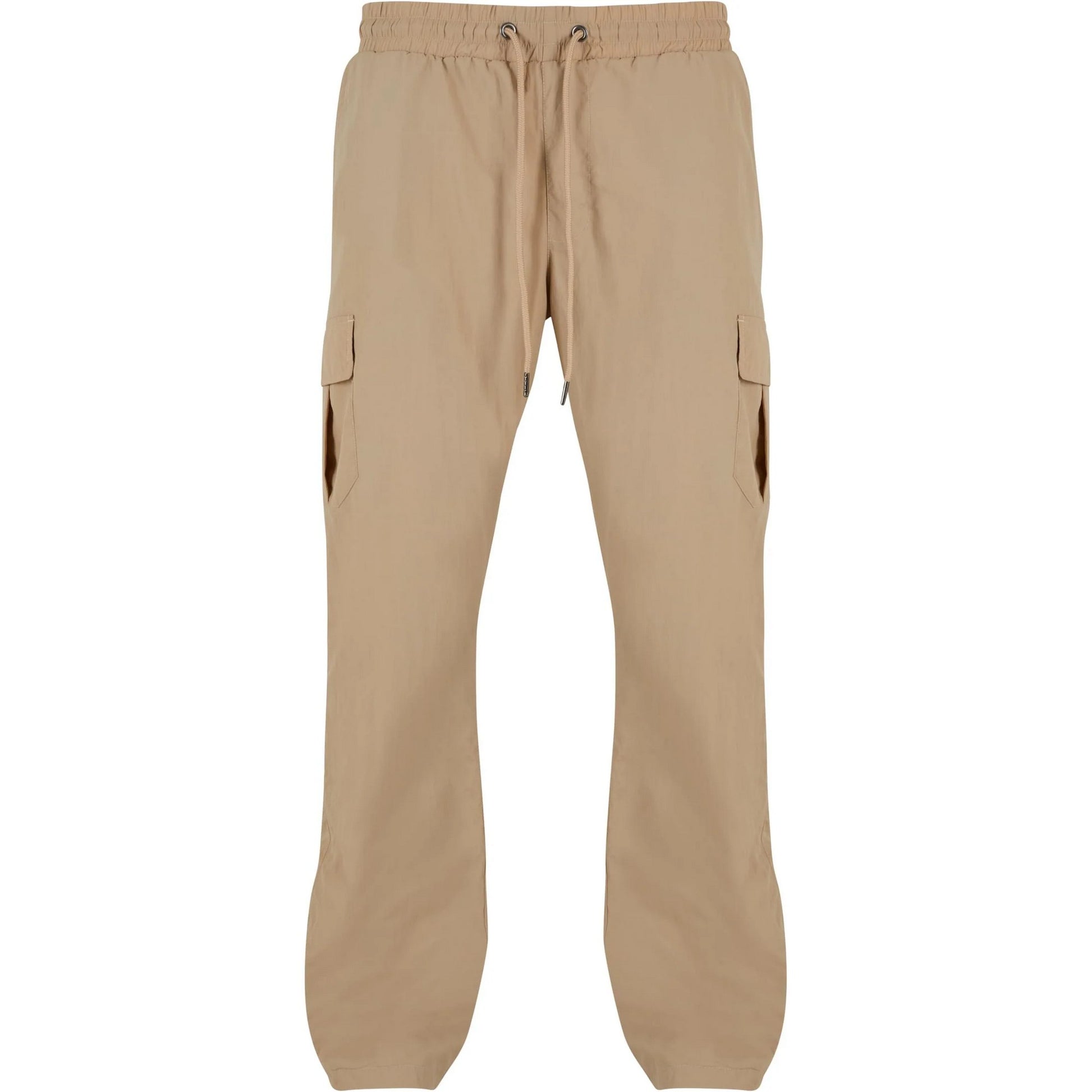 Concrete - Front - Urban Classics Mens Nylon Straight Leg Cargo Trousers