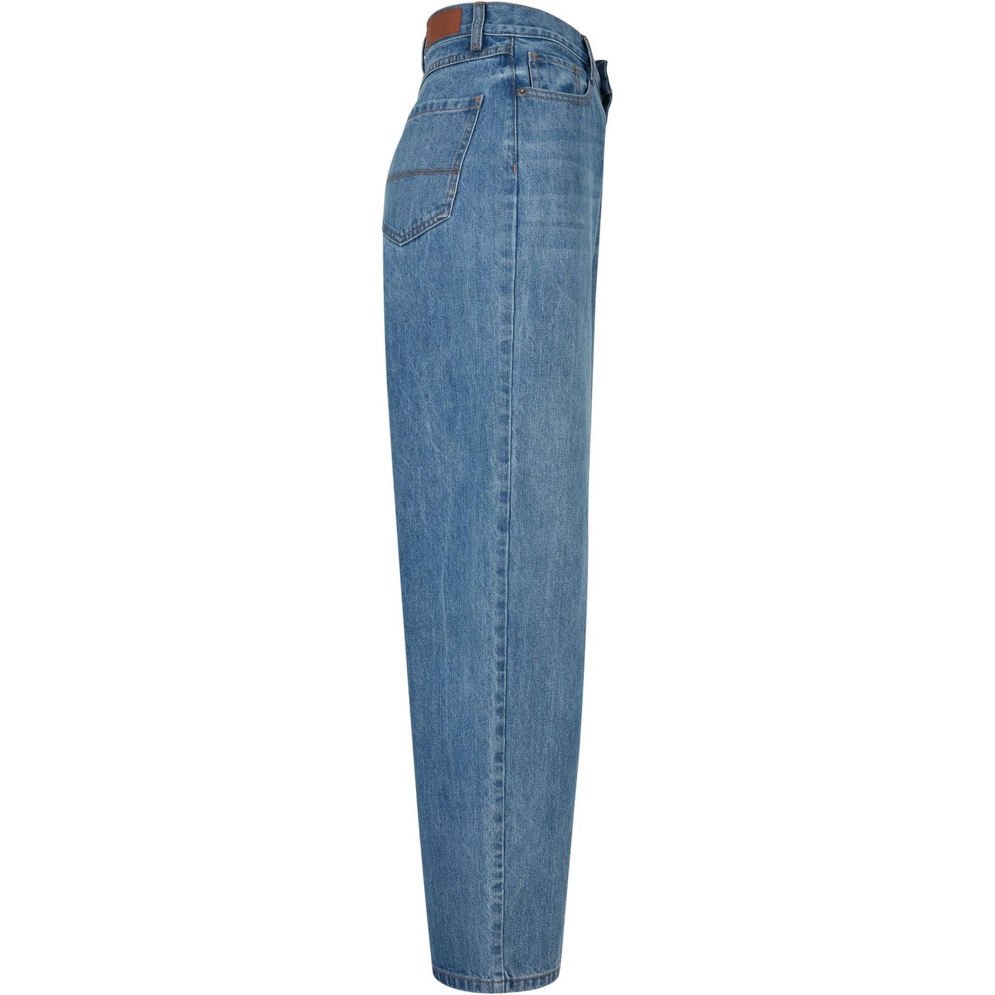 Mid Stone Washed - Lifestyle - Urban Classics Womens-Ladies 90´s Denim High Waist Wide Leg Jeans