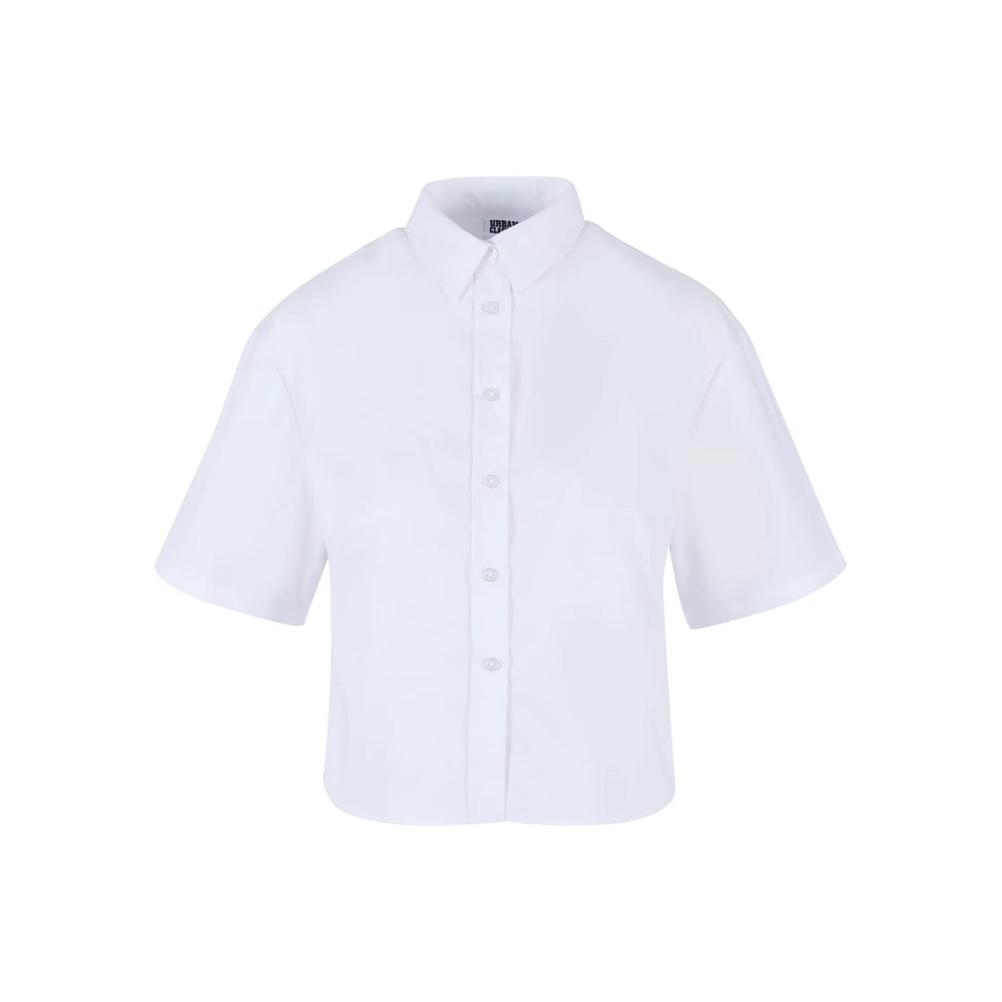 White - Front - Urban Classics Womens-Ladies Oversized Shirt