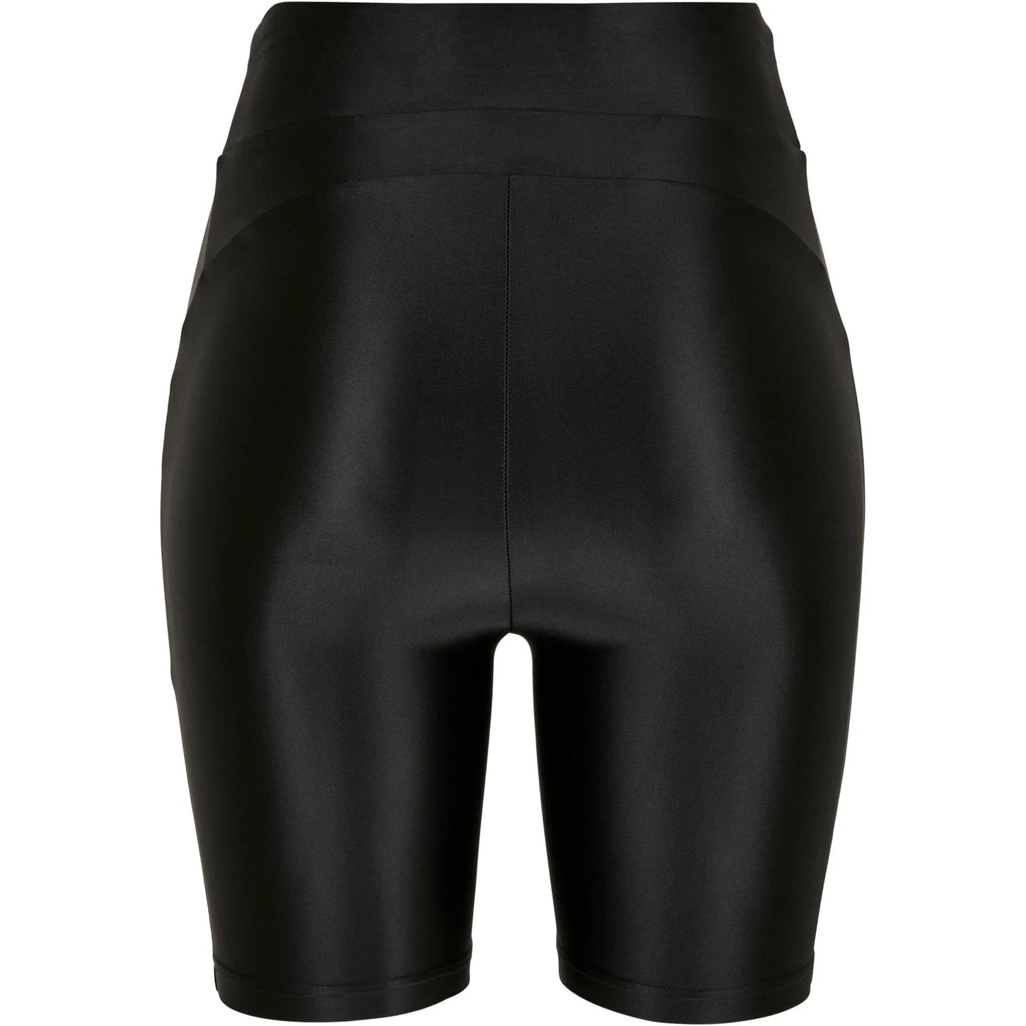 Black - Back - Urban Classics Womens-Ladies Metallic Shiny High Waist Cycling Shorts (Pack of 2)