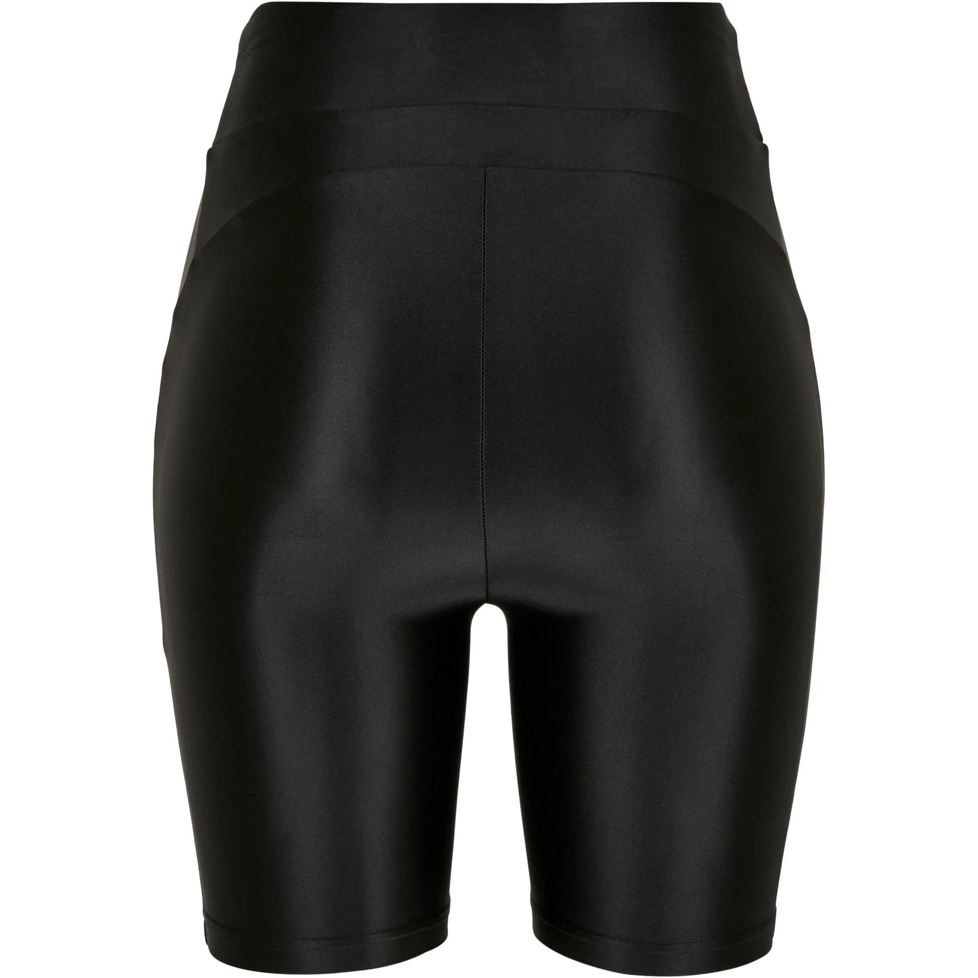 Black - Back - Urban Classics Womens-Ladies Metallic Shiny High Waist Cycling Shorts (Pack of 2)