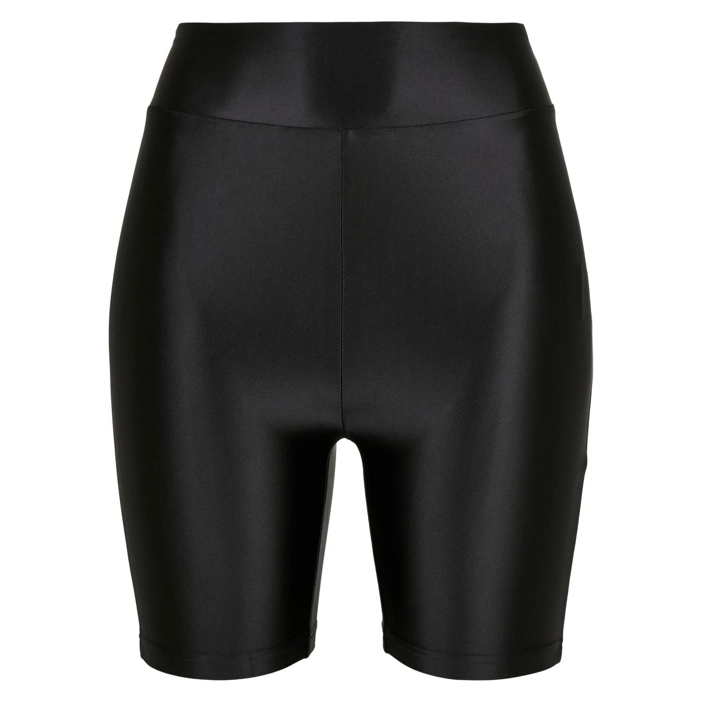 Black - Front - Urban Classics Womens-Ladies Metallic Shiny High Waist Cycling Shorts (Pack of 2)
