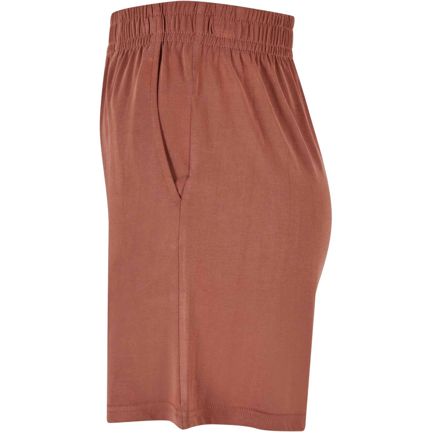 Terracotta - Side - Urban Classics Womens-Ladies Modal Shorts