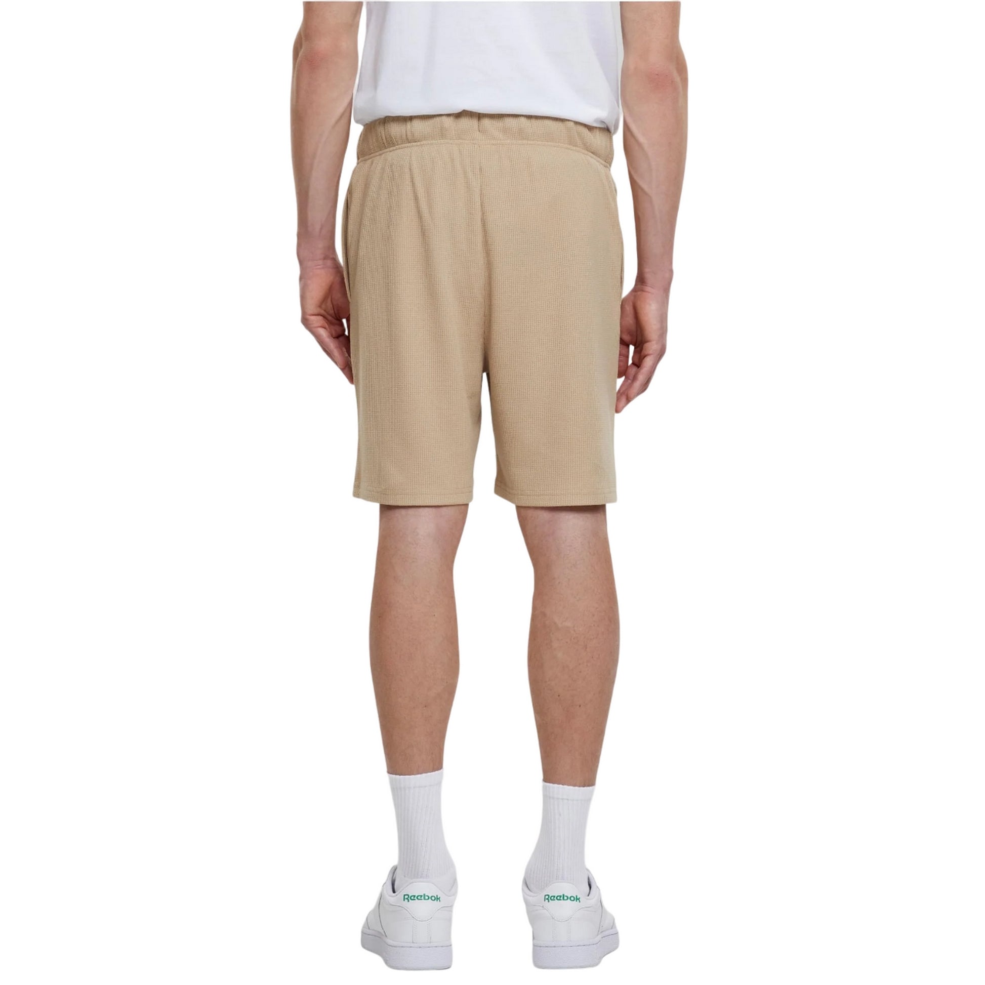 Union Beige - Back - Urban Classics Mens Waffle Sweat Shorts