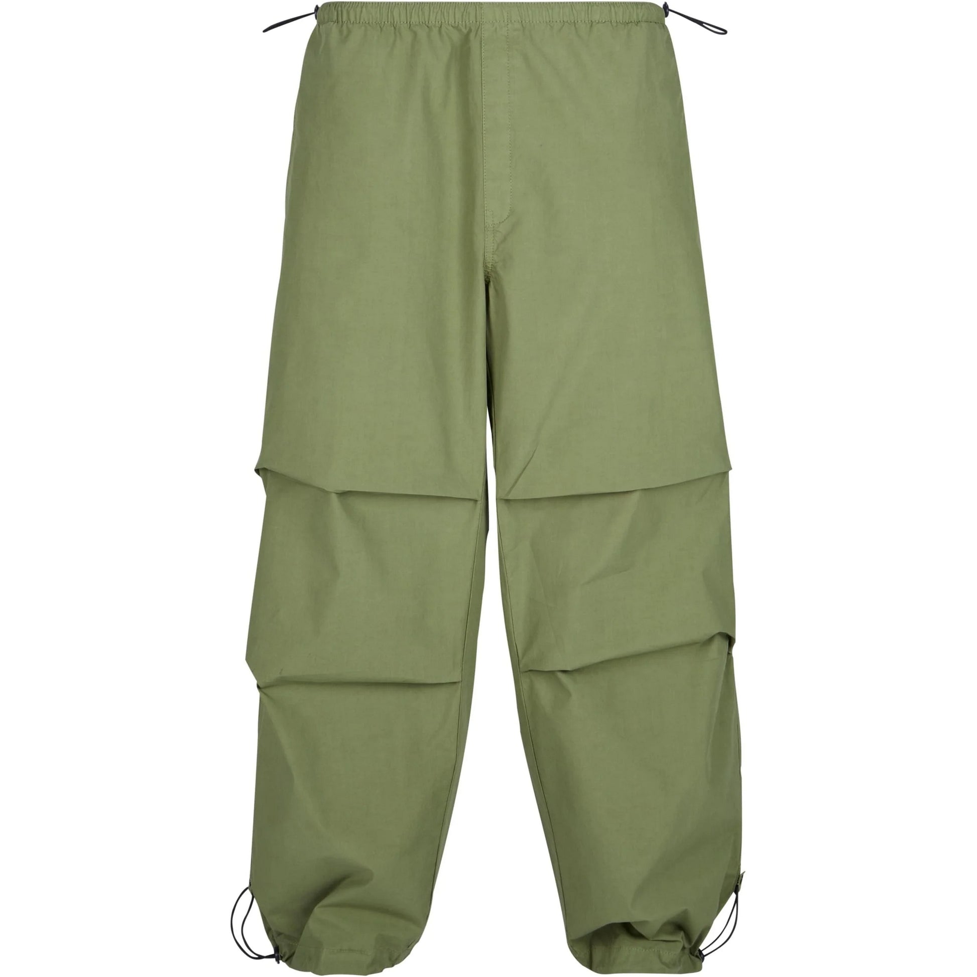 New Olive - Front - Urban Classics Mens Poplin Parachute Trousers