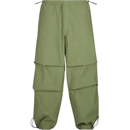 New Olive - Front - Urban Classics Mens Poplin Parachute Trousers