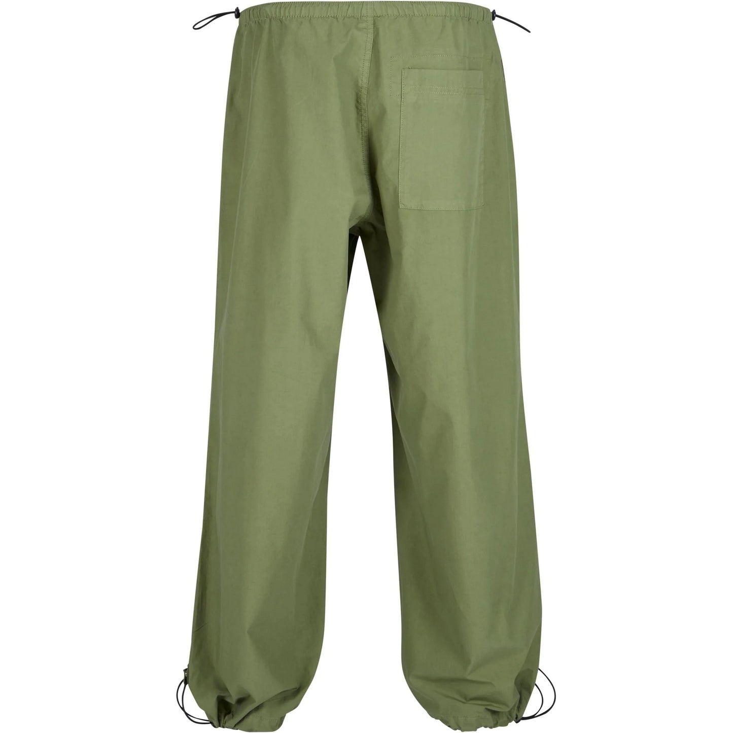 New Olive - Back - Urban Classics Mens Poplin Parachute Trousers