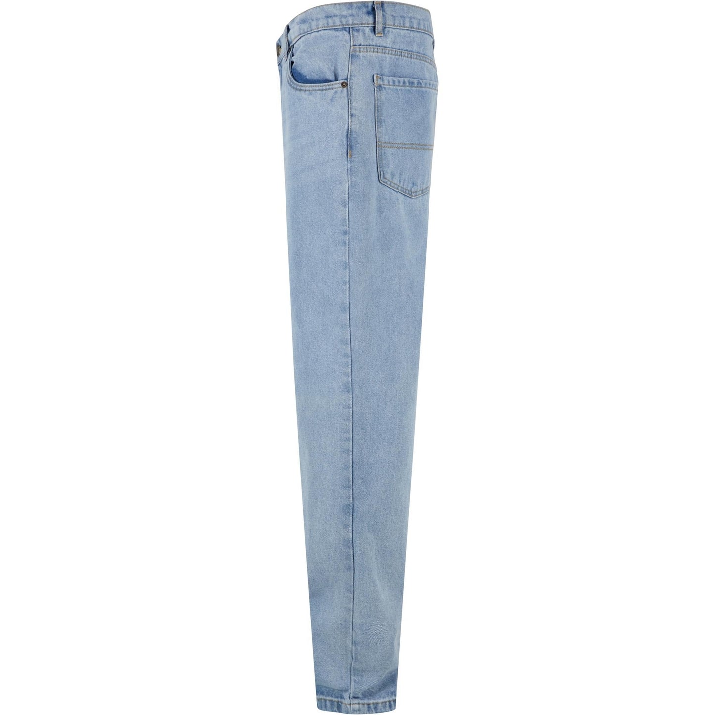 New Light Blue Washed - Side - Urban Classics Mens Heavyweight Straight Jeans