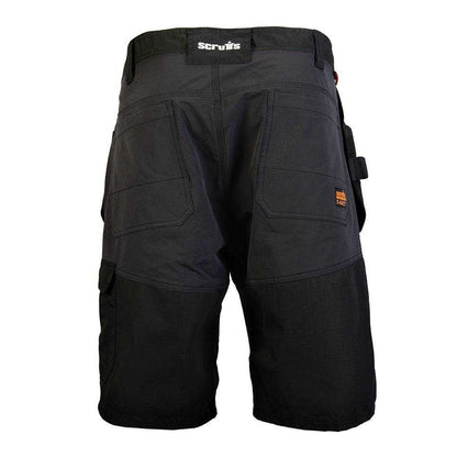 Black - Back - Scruffs Mens Trade Flex Holster Pocket Shorts