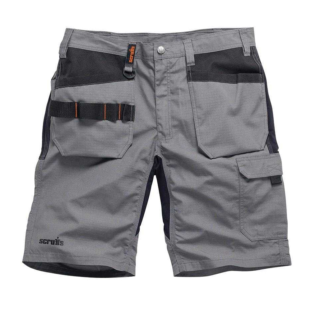 Graphite-Grey - Front - Scruffs Mens Trade Flex Holster Pocket Shorts