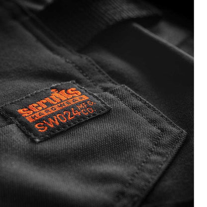 Black - Pack Shot - Scruffs Womens-Ladies Trade Flex Holster Pocket Shorts