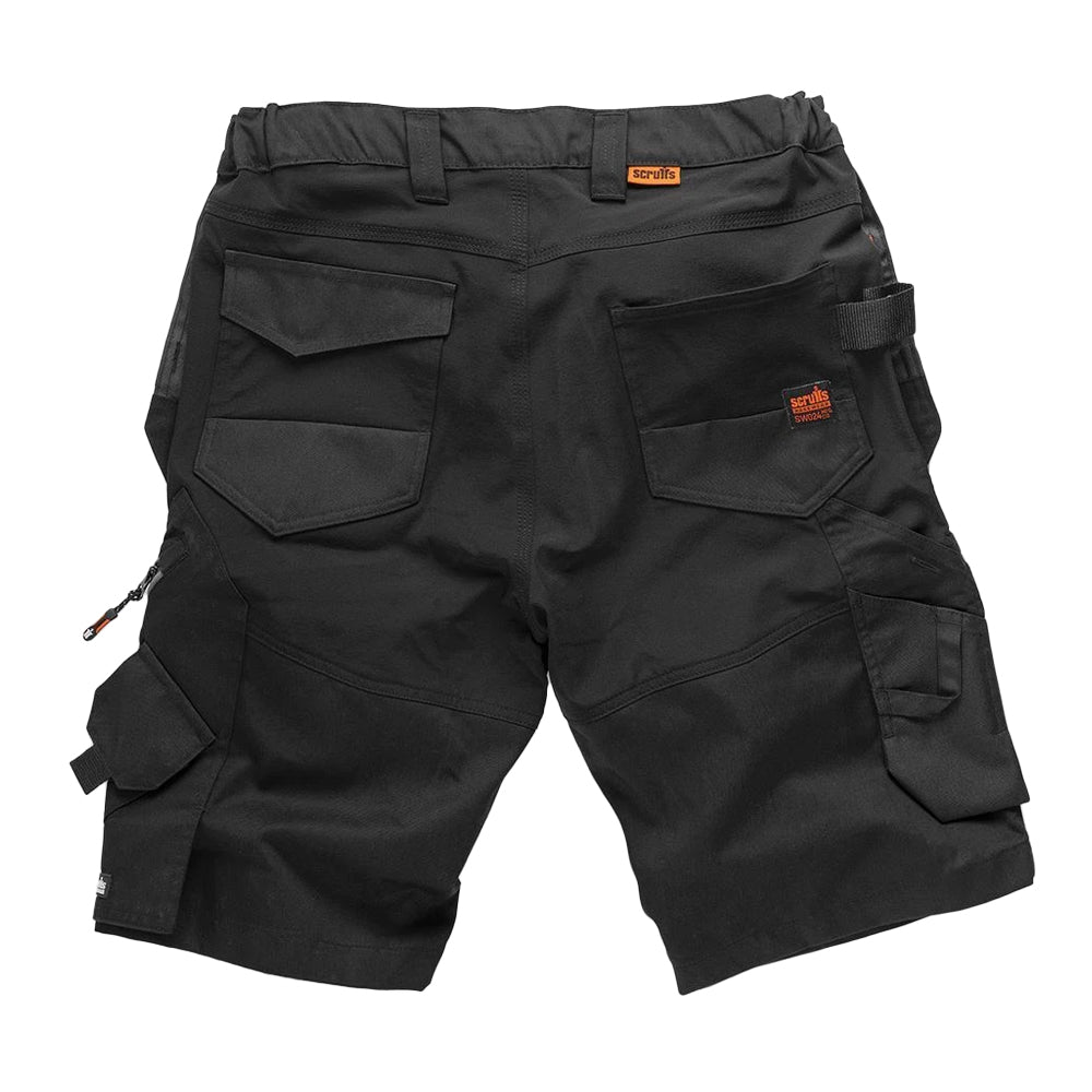 Black - Back - Scruffs Womens-Ladies Trade Flex Holster Pocket Shorts