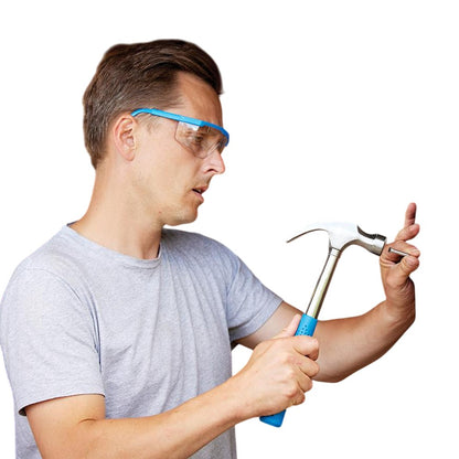 Clear-Blue - Pack Shot - Silverline Unisex Adult Adjustable Safety Glasses