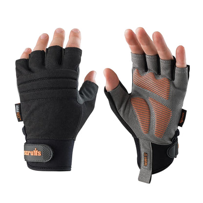Black-Grey - Lifestyle - Scruffs Trade Fingerless Gloves