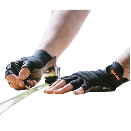 Black-Grey - Pack Shot - Scruffs Trade Fingerless Gloves