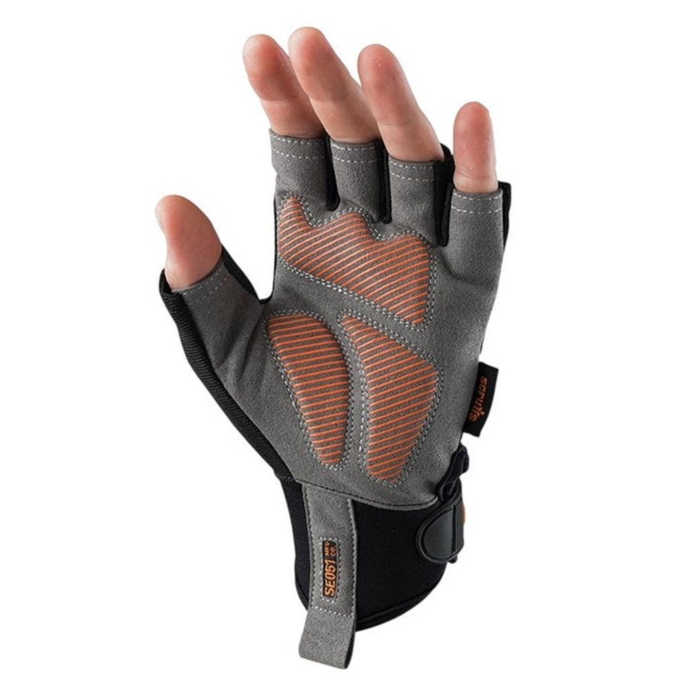 Black-Grey - Back - Scruffs Trade Fingerless Gloves
