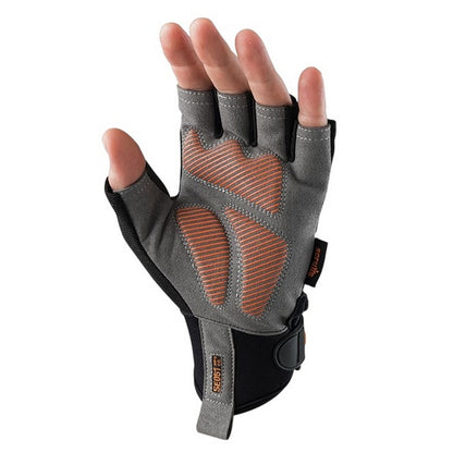 Black-Grey - Back - Scruffs Trade Fingerless Gloves