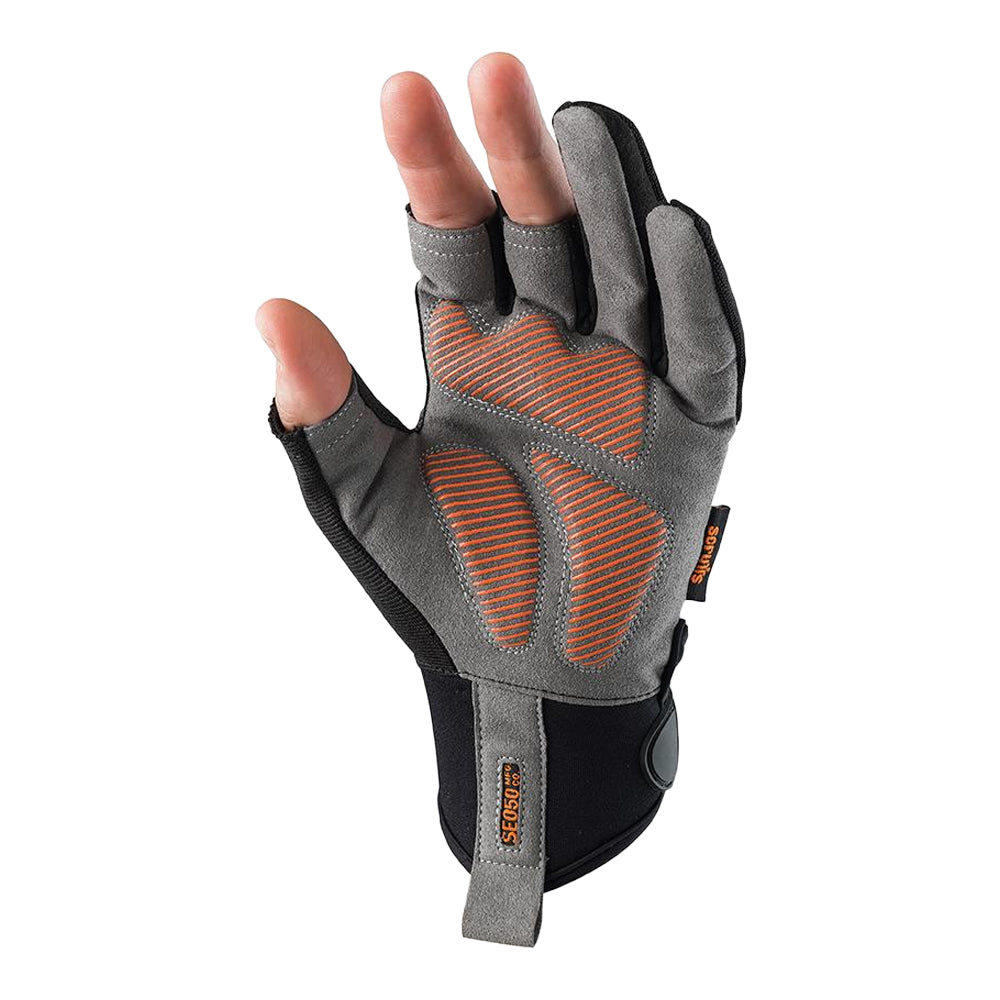 Black-Grey - Back - Scruffs Trade Precision Fingerless Gloves