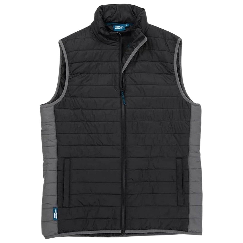 Black-Charcoal - Front - Tough Grit Mens Two Tone Body Warmer
