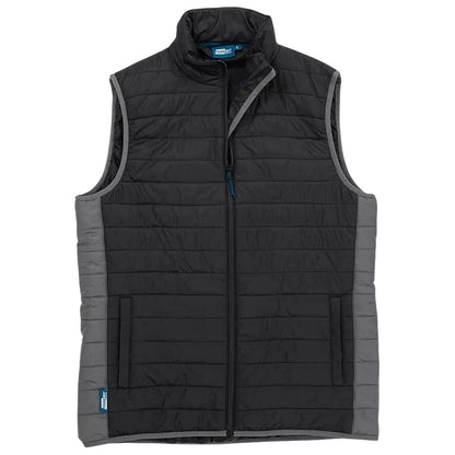 Black-Charcoal - Front - Tough Grit Mens Two Tone Body Warmer