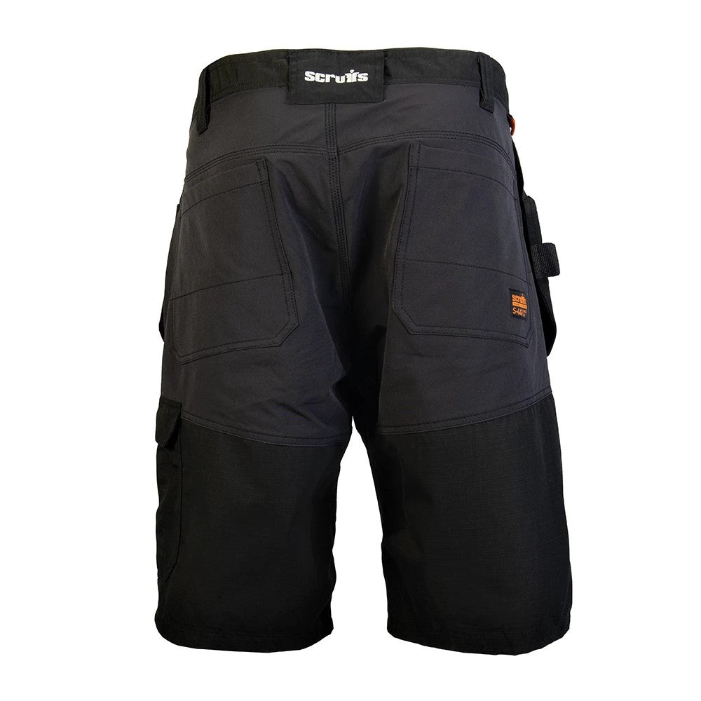 Black - Back - Scruffs Mens Trade Holster Shorts