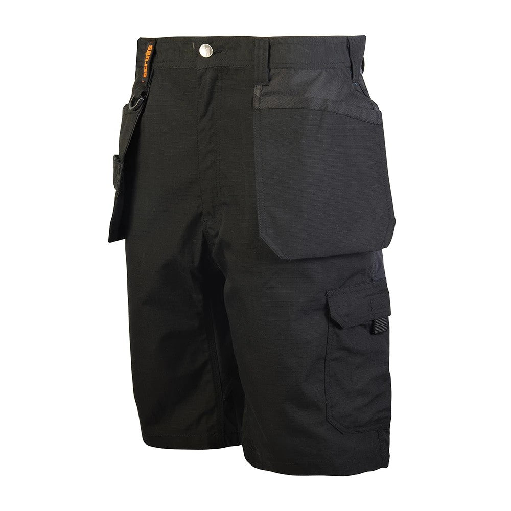 Black - Side - Scruffs Mens Trade Holster Shorts