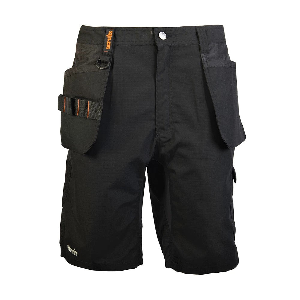 Black - Front - Scruffs Mens Trade Holster Shorts