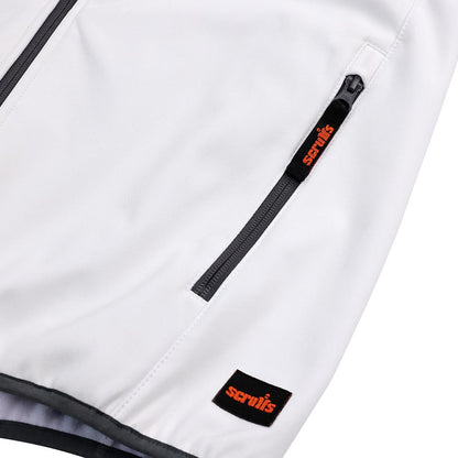 White-Graphite - Pack Shot - Scruffs Unisex Adult Soft Shell Jacket