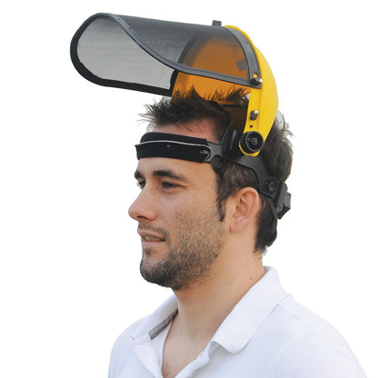Yellow-Black - Side - Silverline Mesh Safety Face Shield