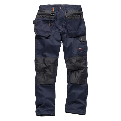 Navy - Front - Scruffs Mens Worker Plus Work Trousers