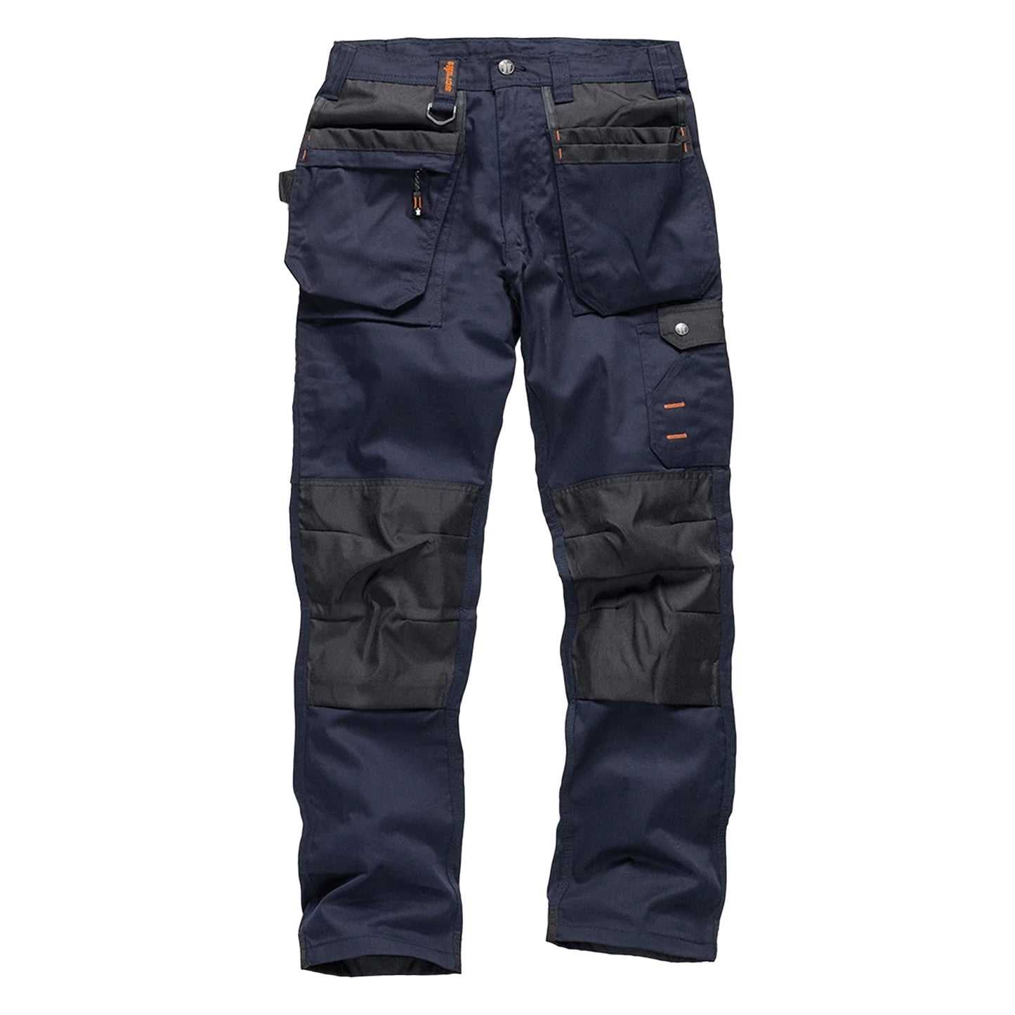 Navy - Front - Scruffs Mens Worker Plus Work Trousers