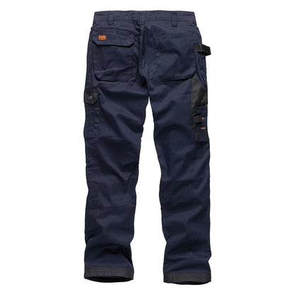Navy - Back - Scruffs Mens Worker Plus Work Trousers