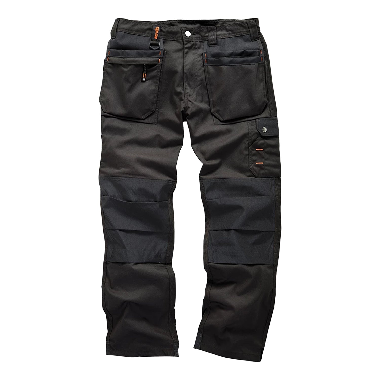 Black - Front - Scruffs Mens Worker Plus Work Trousers
