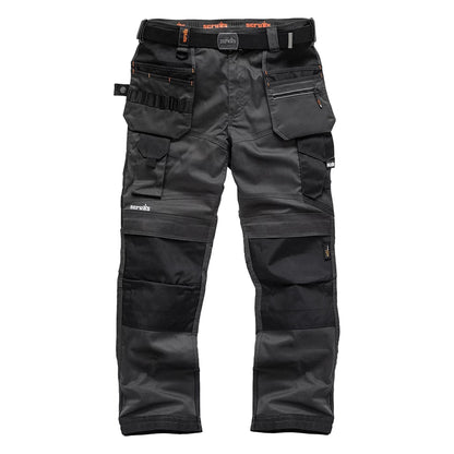 Graphite - Front - Scruffs Mens Pro Flex Holster Pocket Work Trousers