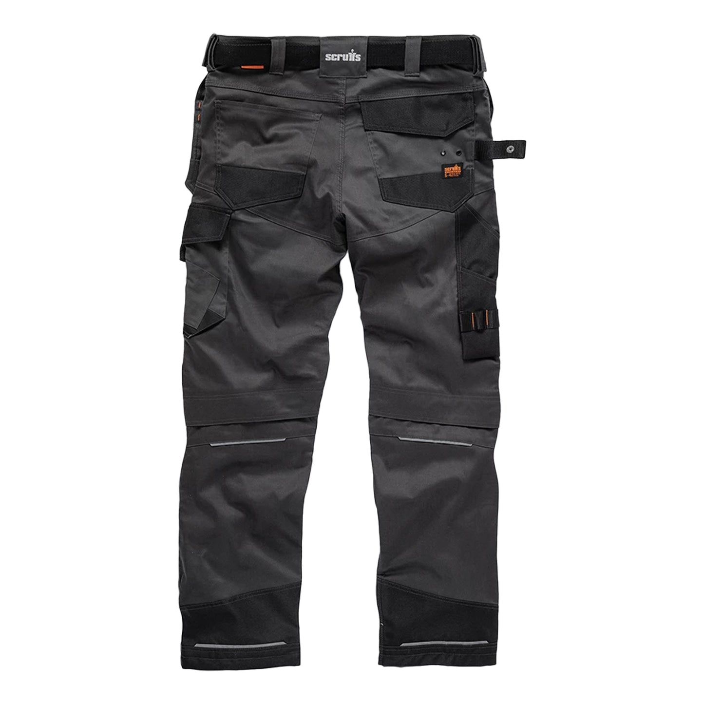 Graphite - Back - Scruffs Mens Pro Flex Holster Pocket Work Trousers