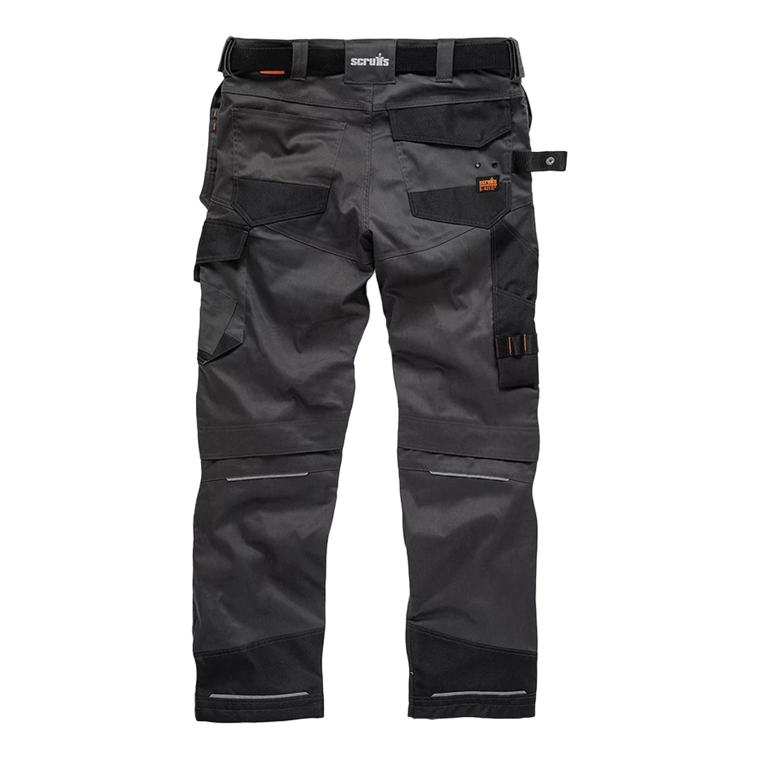 Graphite - Back - Scruffs Mens Pro Flex Holster Pocket Work Trousers