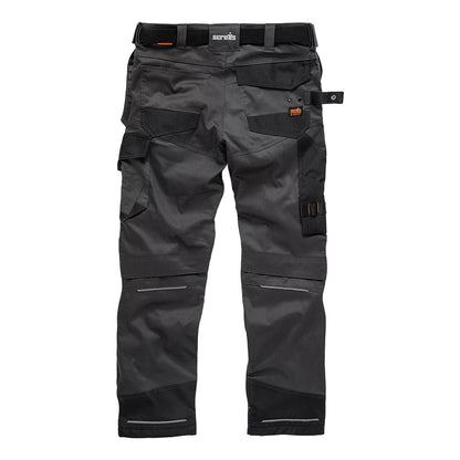 Graphite - Back - Scruffs Mens Pro Flex Holster Pocket Work Trousers