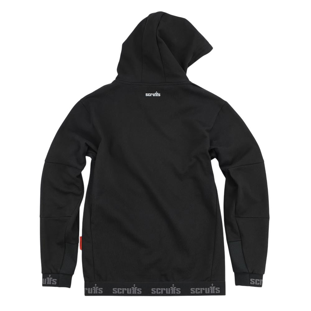 Black - Back - Scruffs Mens Tech Logo Hoodie