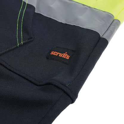 Yellow-Navy - Pack Shot - Scruffs Mens Hi-Vis Hoodie
